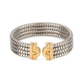 Bracelet de la Maison Bvlgari,collection Parentesi en acier et or jaune