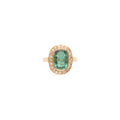 Bague en or jaune ornée d'une émeraude