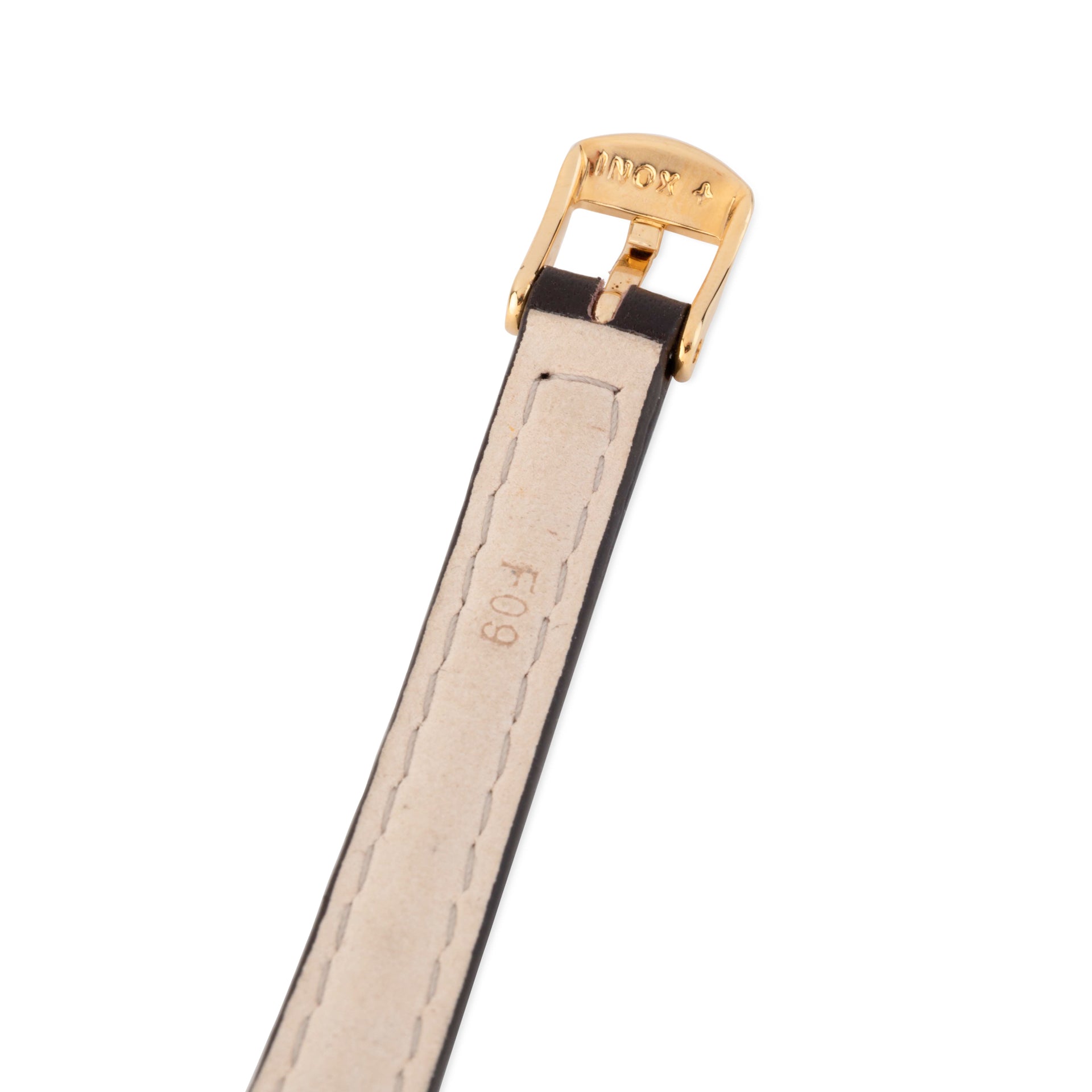 Montre Jaeger-Lecoultre "Etrier" en or et cuir