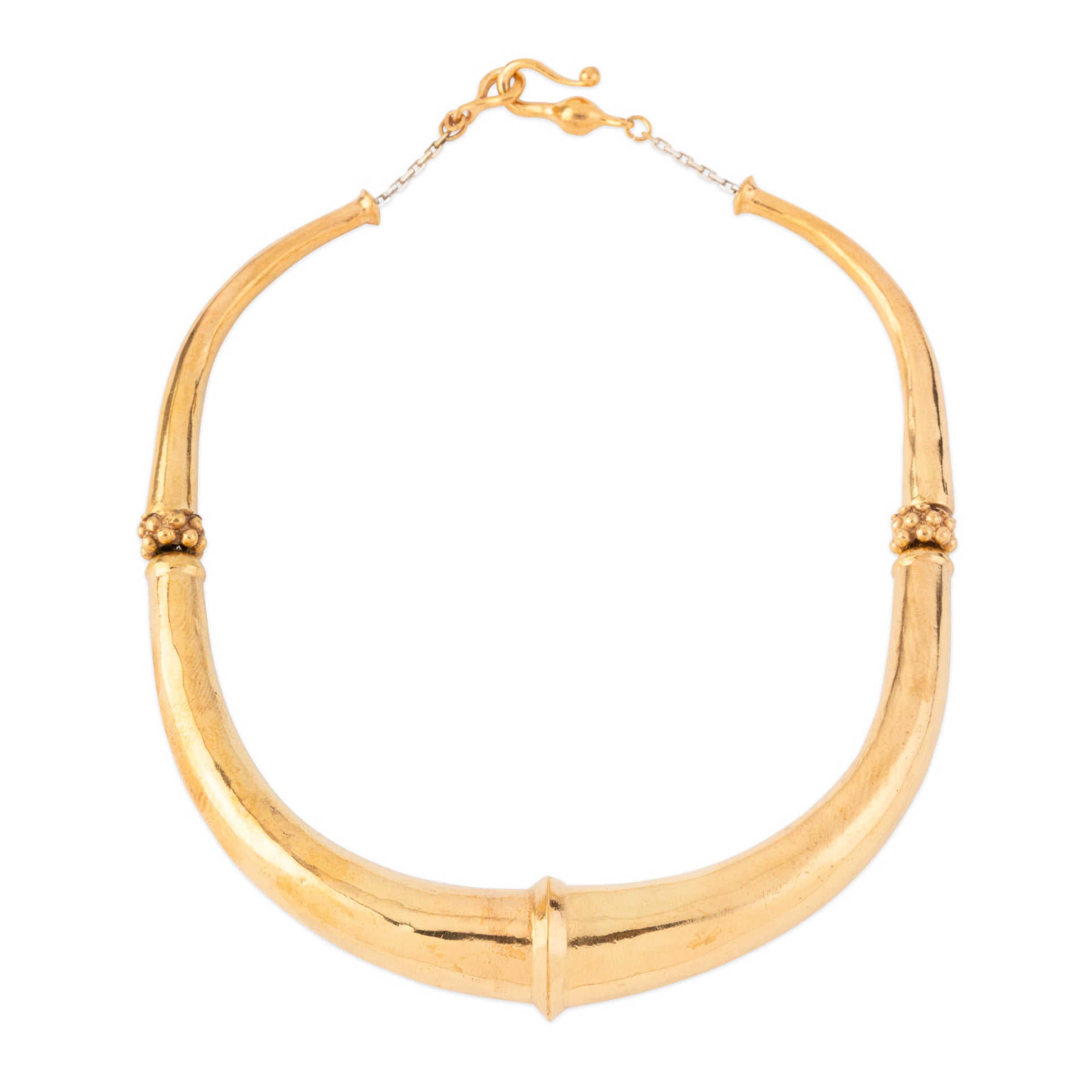 Collier torque en vermeil de l'artiste Goudji