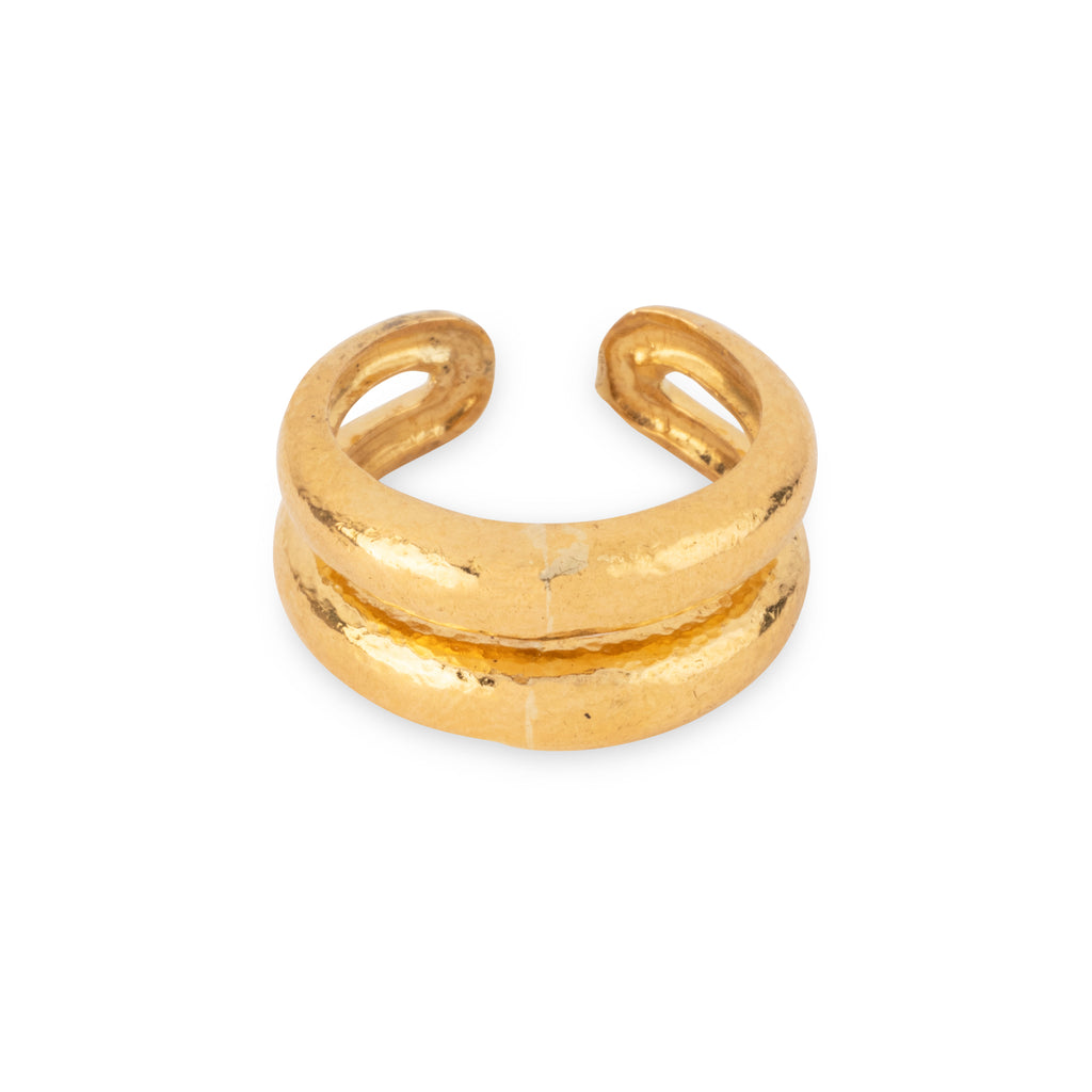 Hammered gold ring
