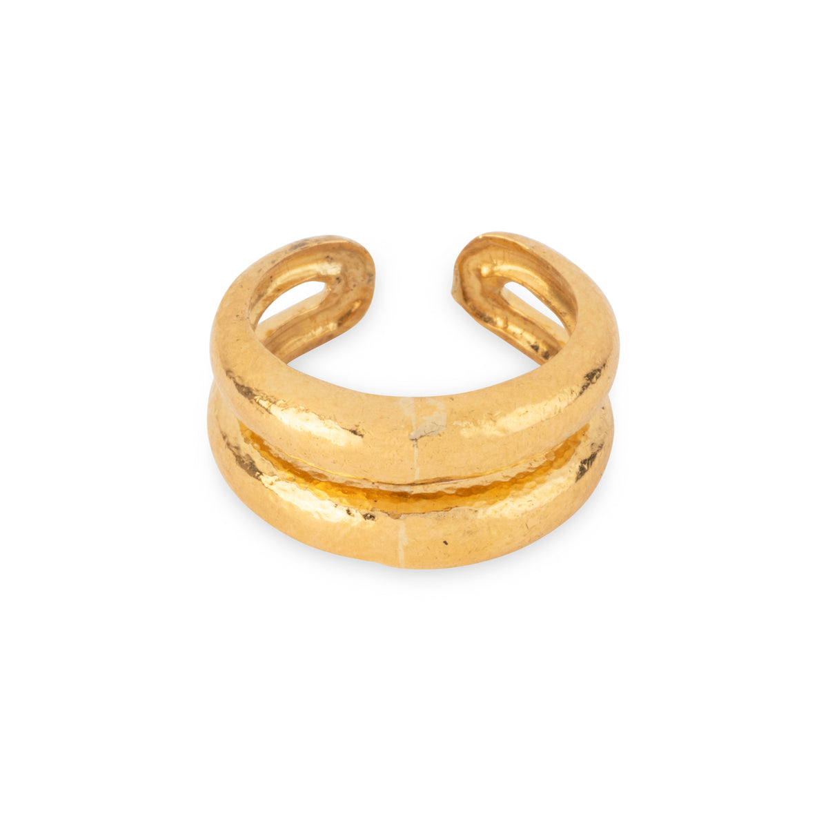 Hammered gold ring