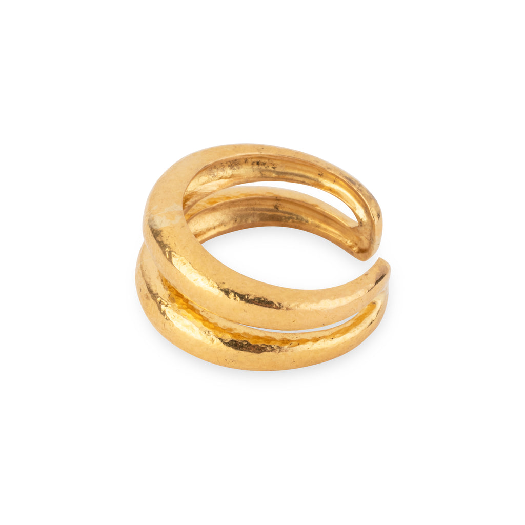 Hammered gold ring