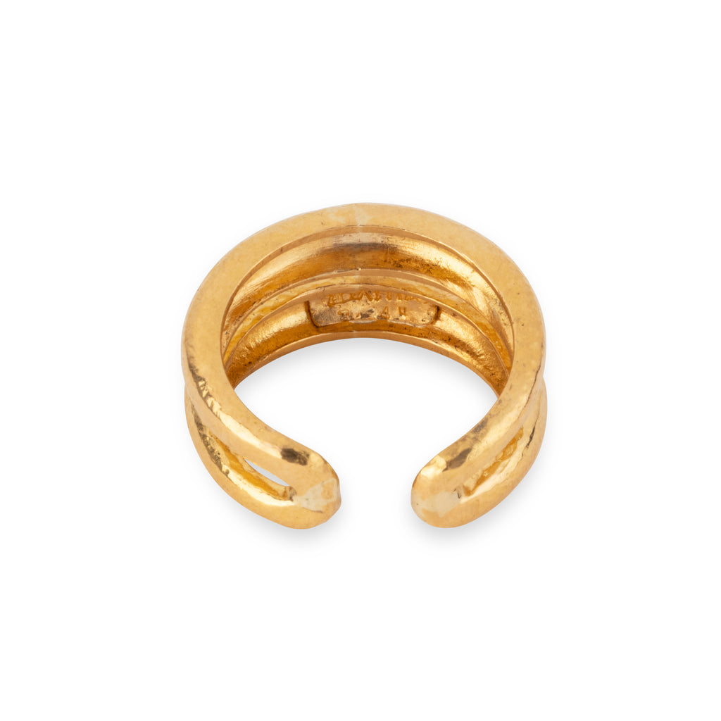 Hammered gold ring