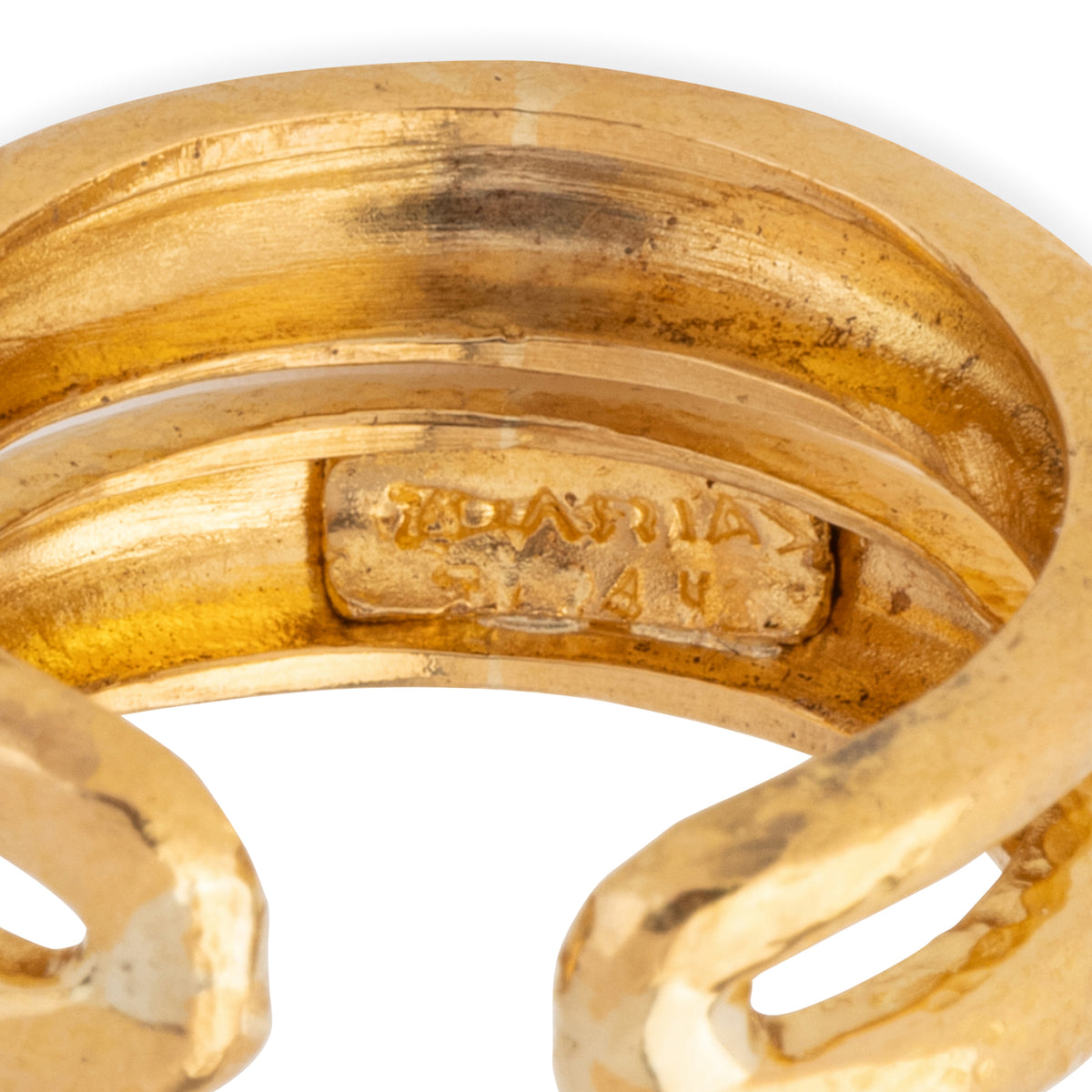 Hammered gold ring