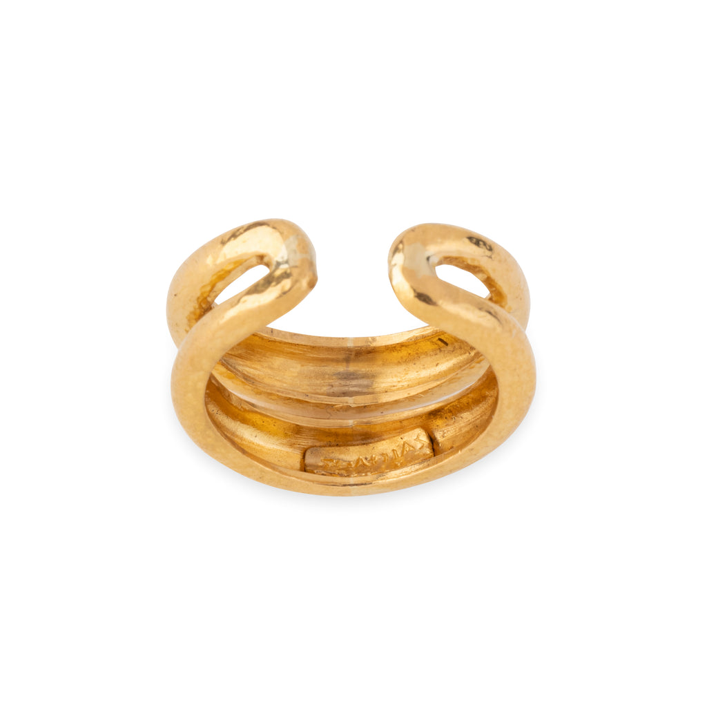Hammered gold ring