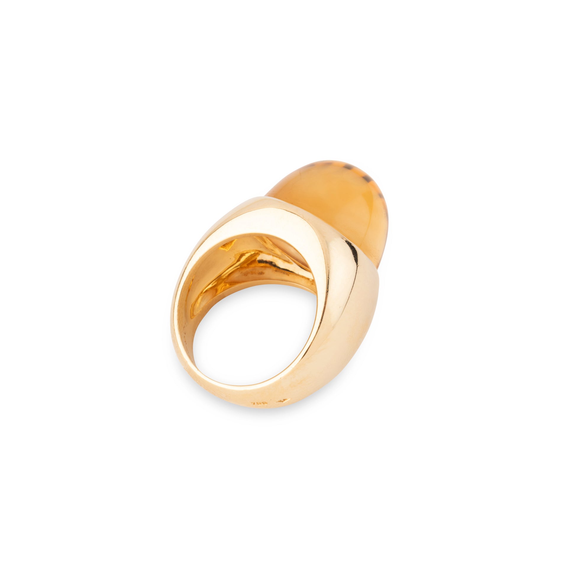 Bague Poiray avec citrine et nacre émaillée