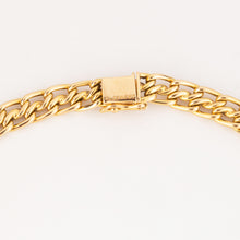 Charger l'image dans la galerie, Collier or jaune maille gourmette intercalé de maillon en  diamant
