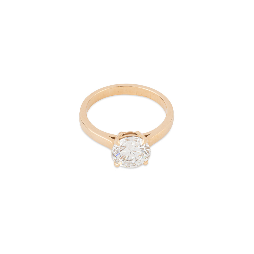 Bague solitaire en or avec diamant