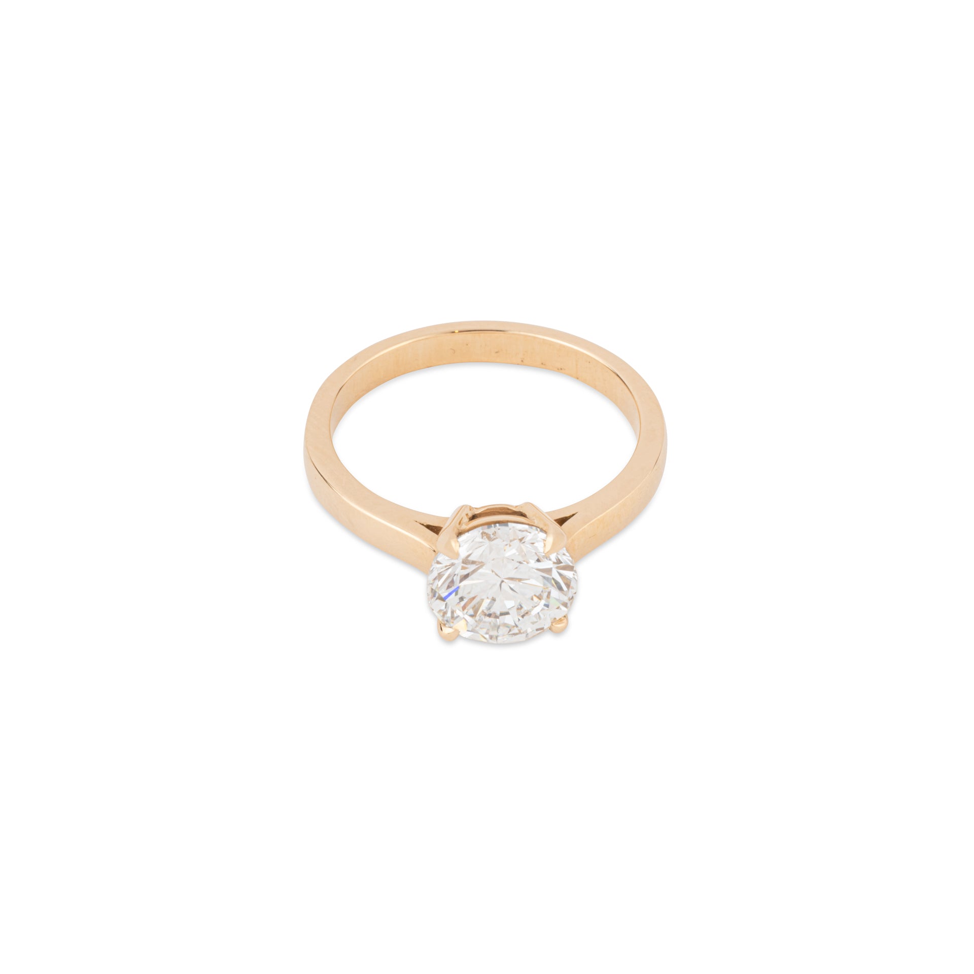 Bague solitaire en or avec diamant