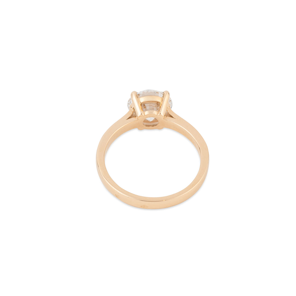Bague solitaire en or avec diamant