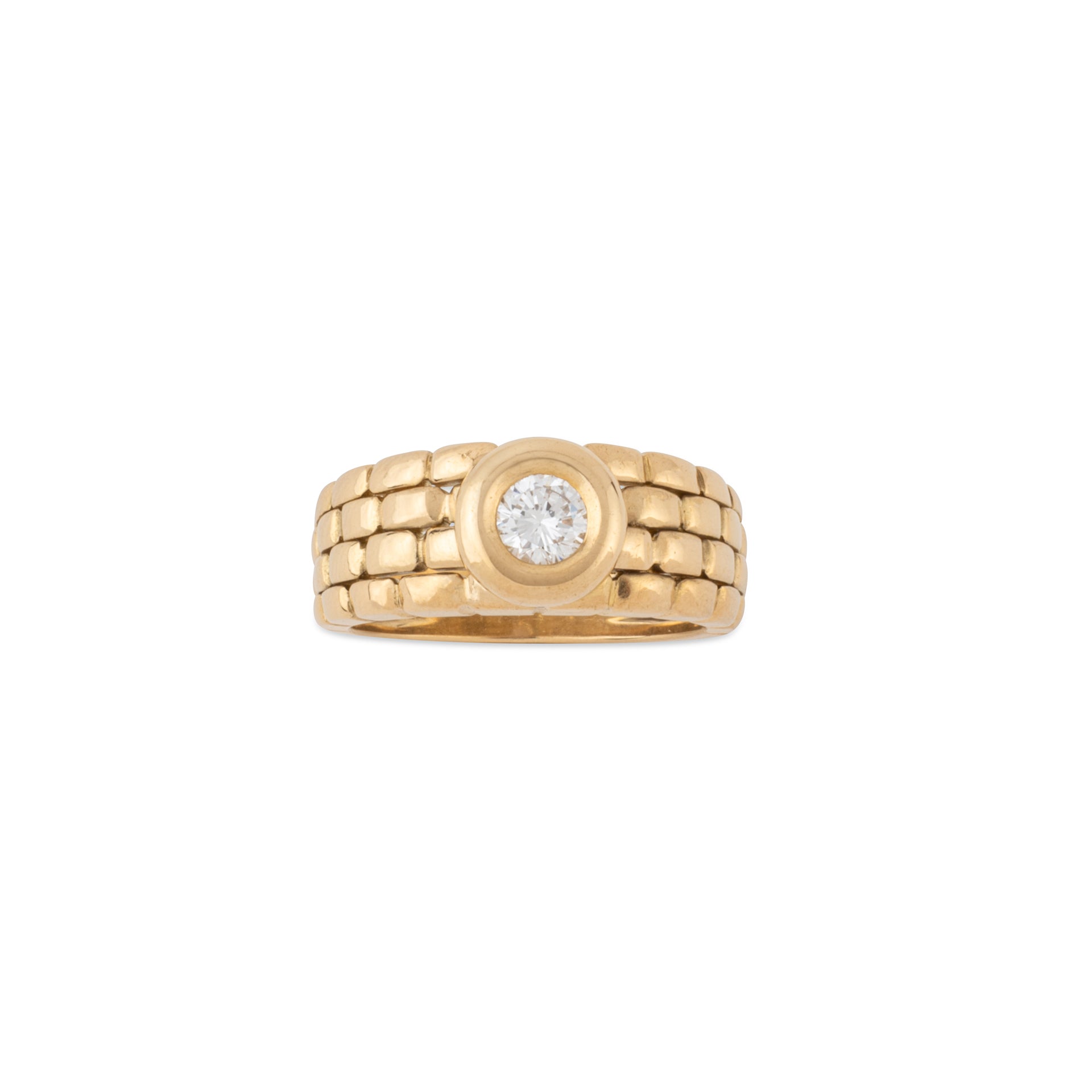 Bague solitaire Fred en or avec diamant