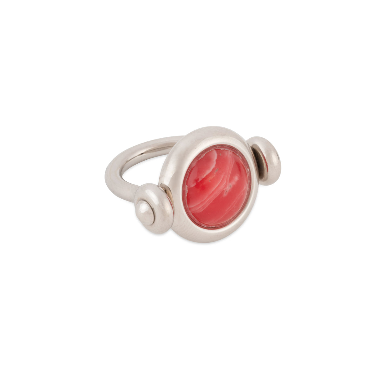 Bague Hermès ornée de marbre rose
