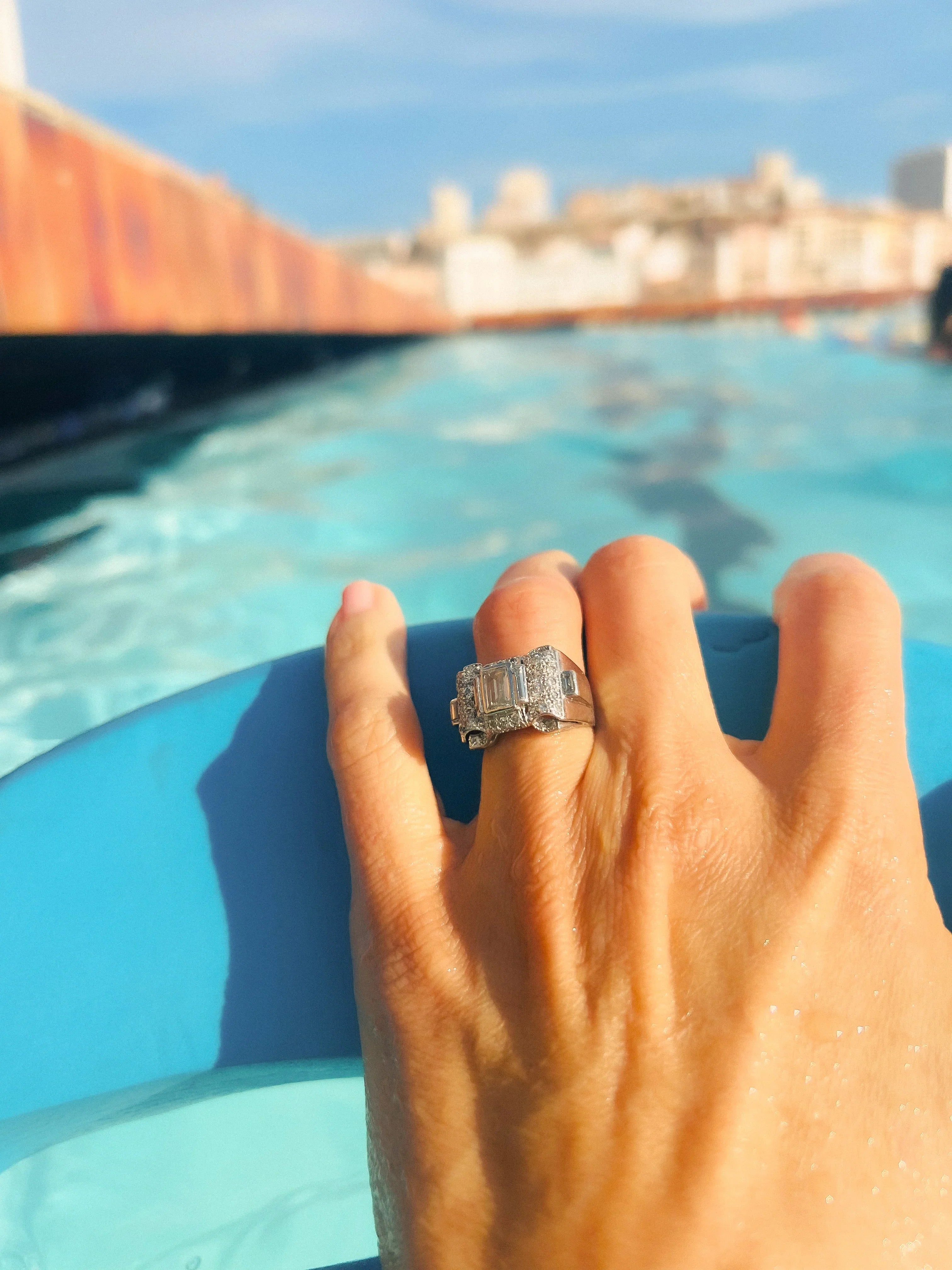 Art Deco Platinum and Diamond Ring