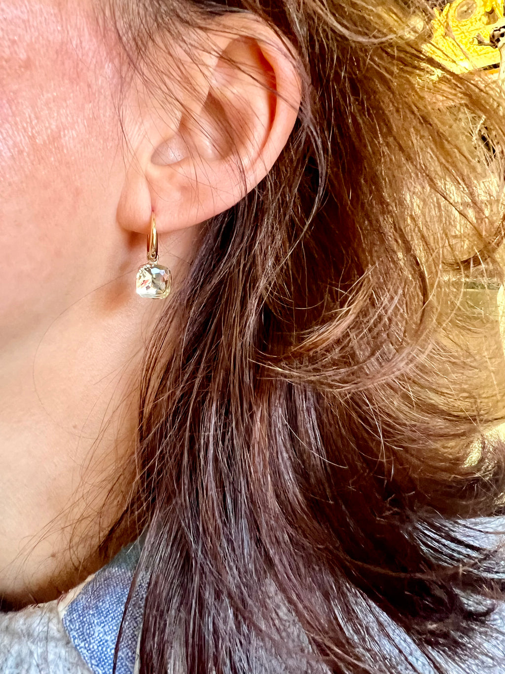 Boucles d'oreilles Pomellato Nudo en or rose et cristal de roche