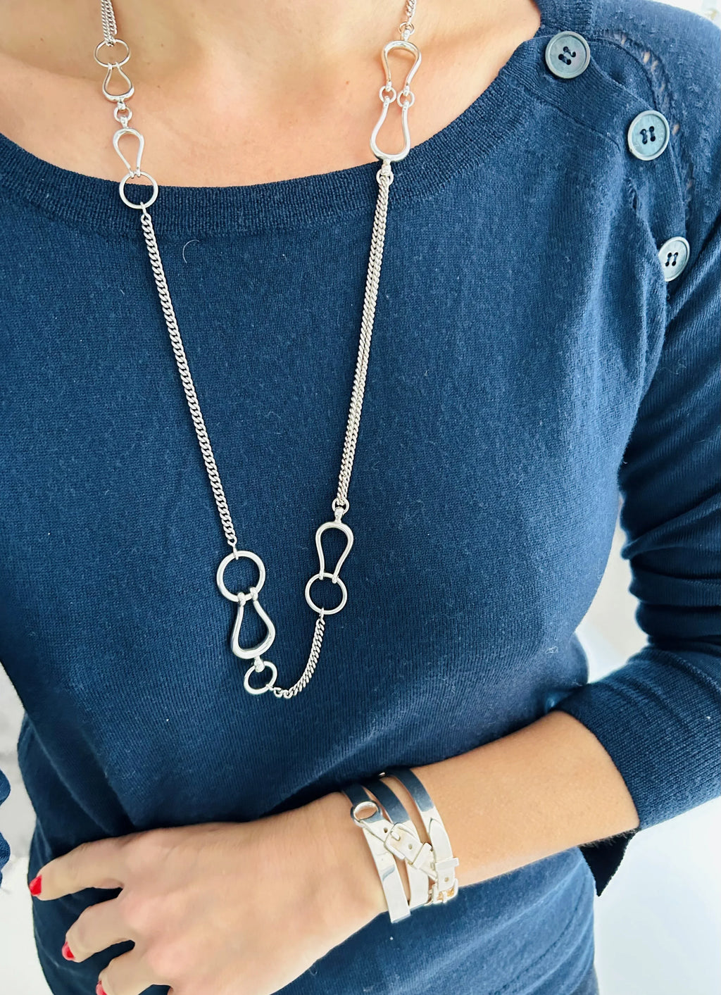 Sautoir de la maison Hermès en argent