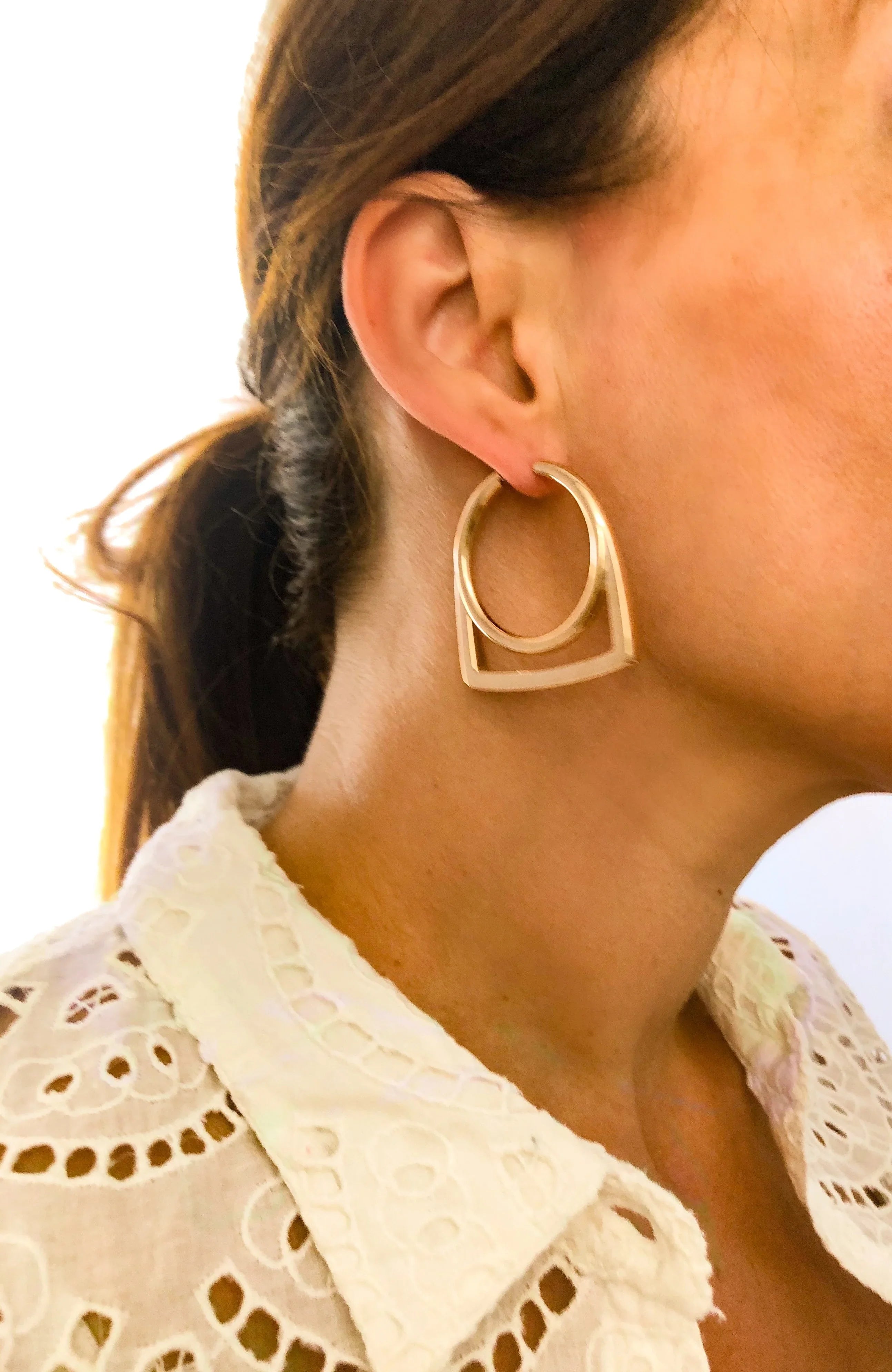 Boucles d'oreille en or jaune de la maison Fred, modèle Success