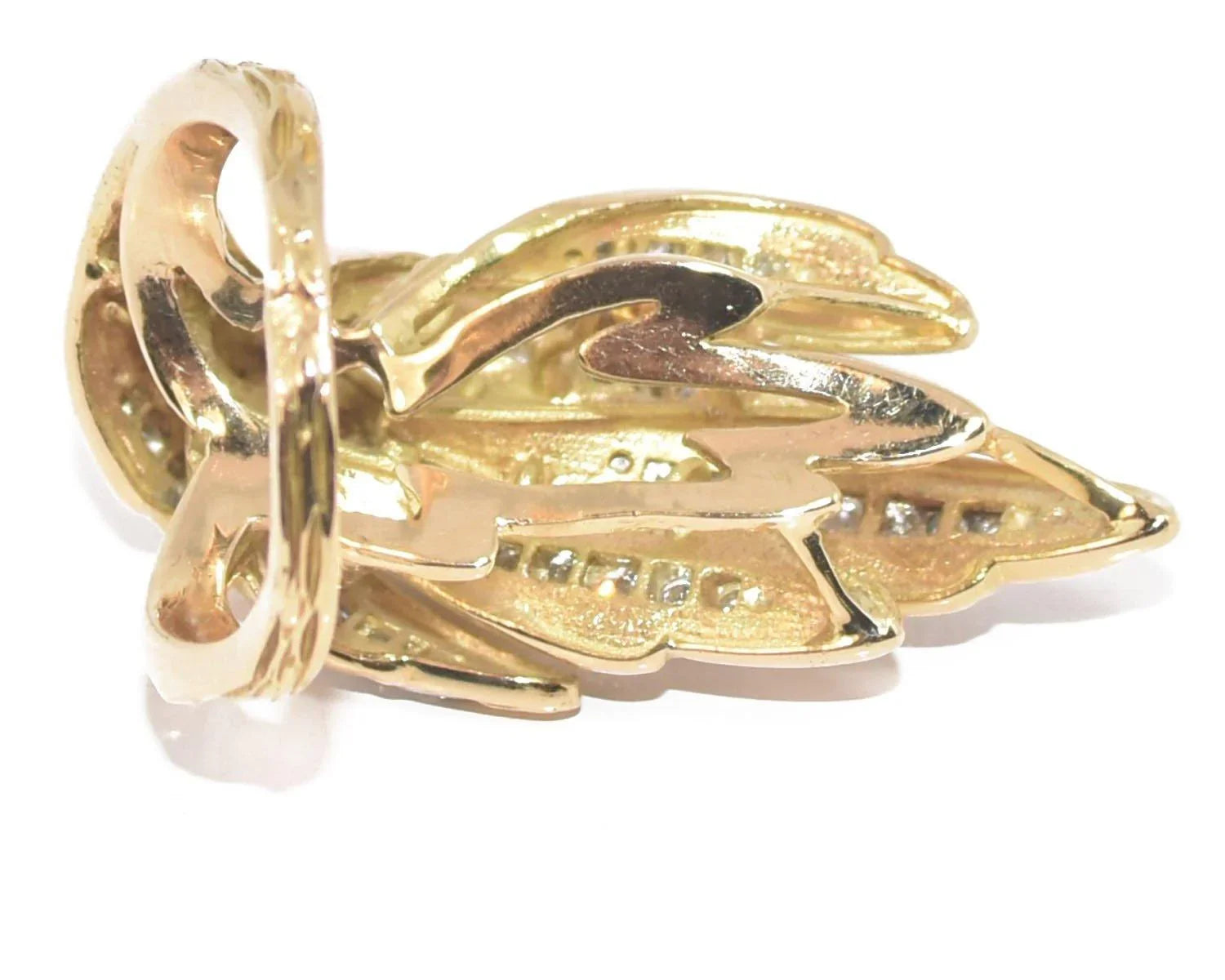 Bague forme feuille années 1970 - adalgyseboutique