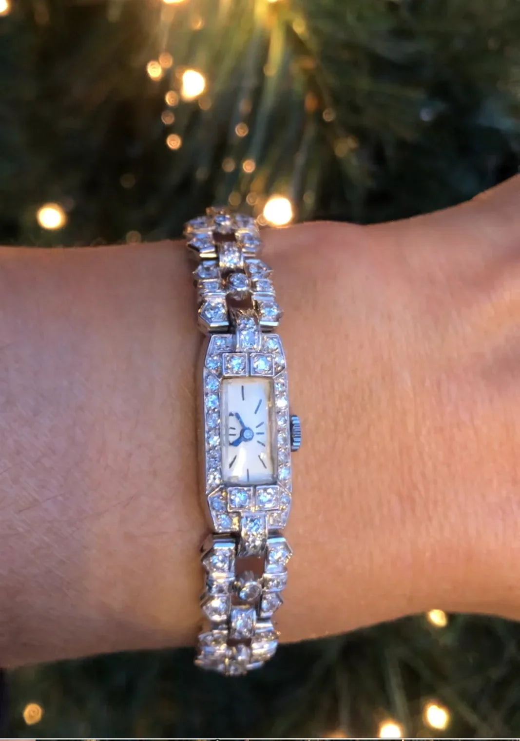 1930 Platinum and diamond watch
