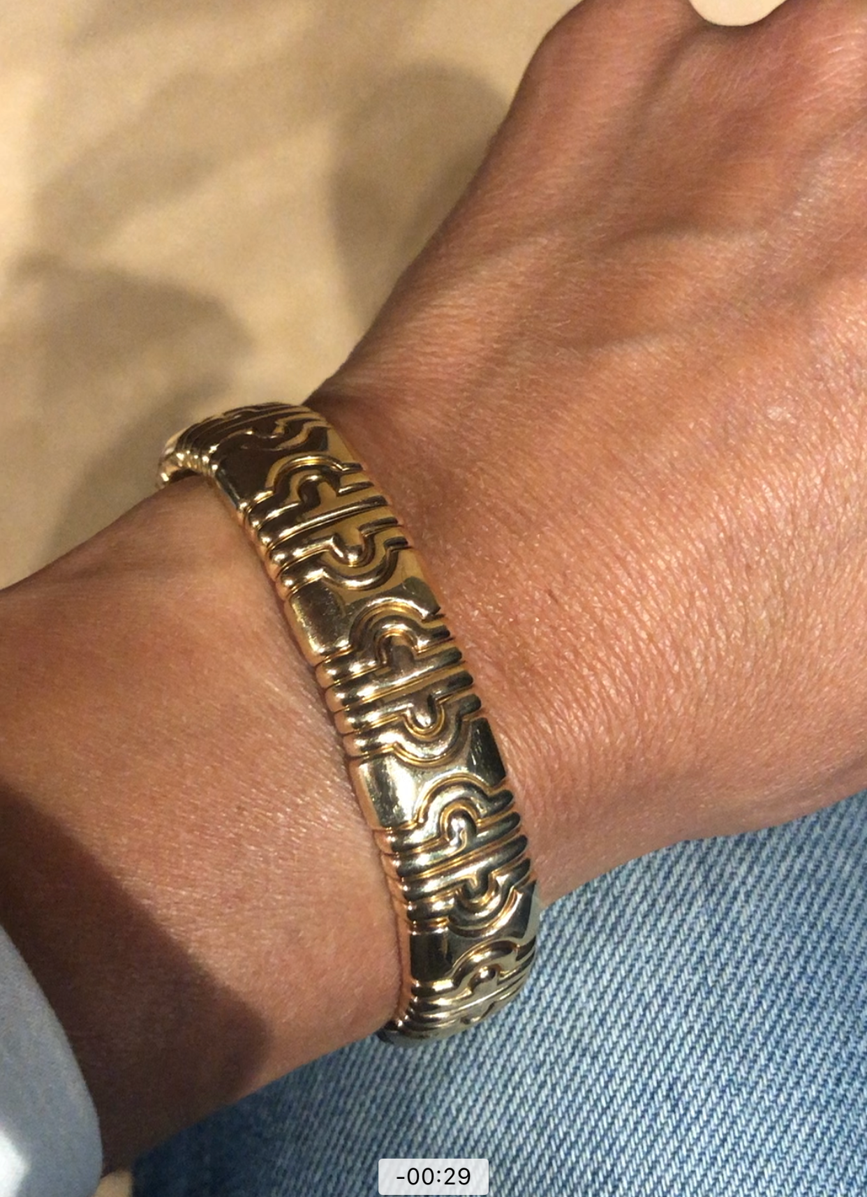 Bvlgari Parentesi Collection Yellow Gold Bangle Bracelet