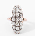 Napoleon III antique-cut diamond marquise ring