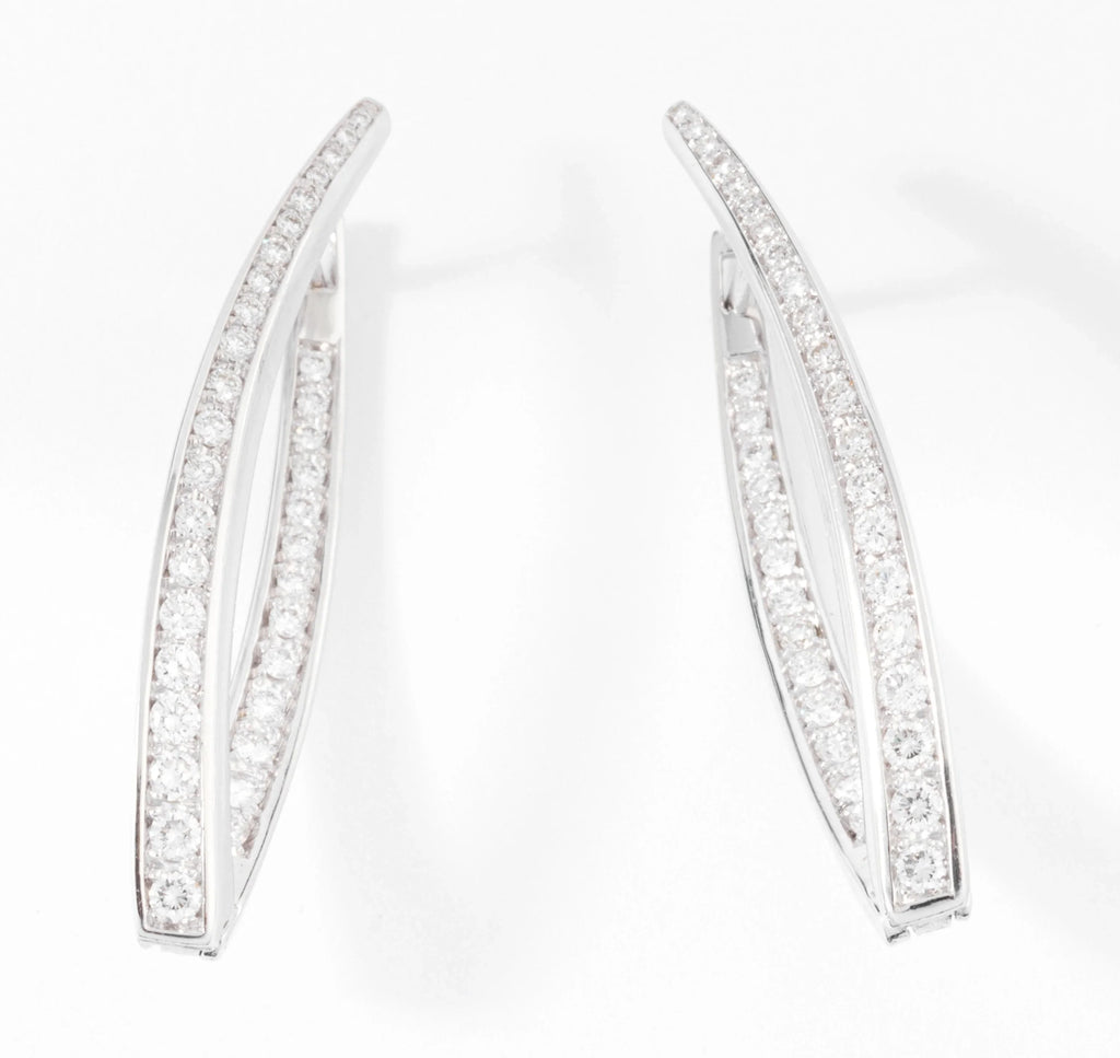 Boucles d'oreilles géométrique en diamant