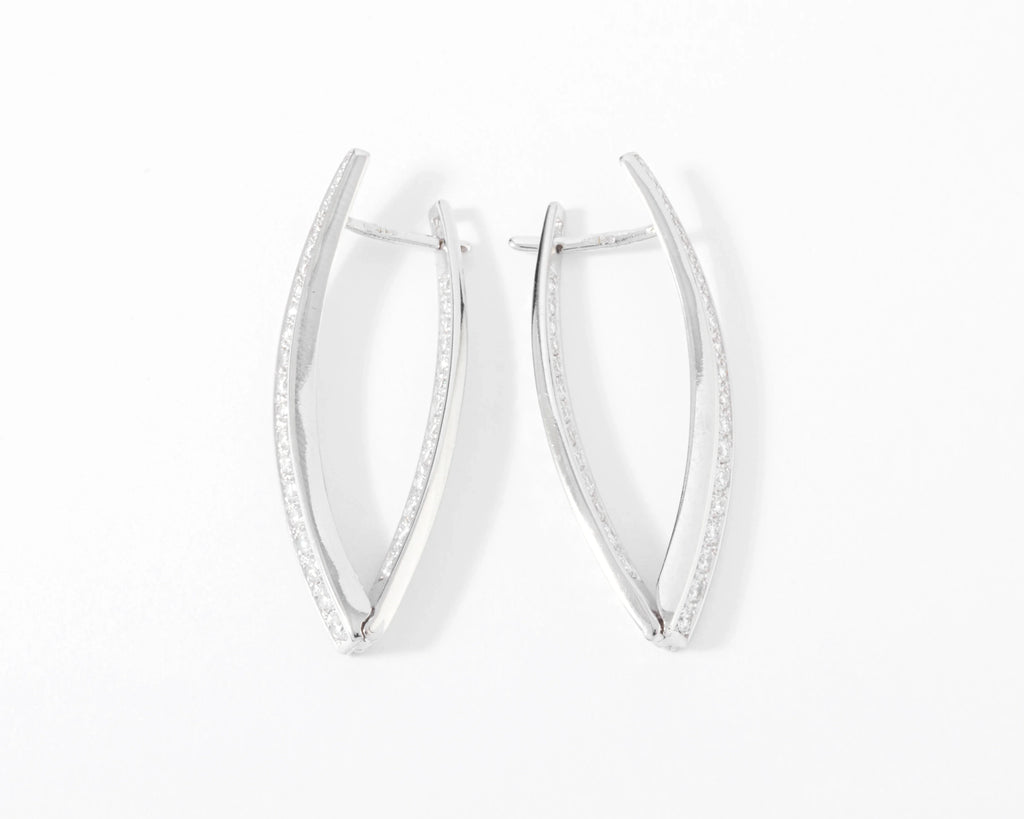 Boucles d'oreilles géométrique en diamant