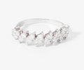White gold and diamond half eternity ring