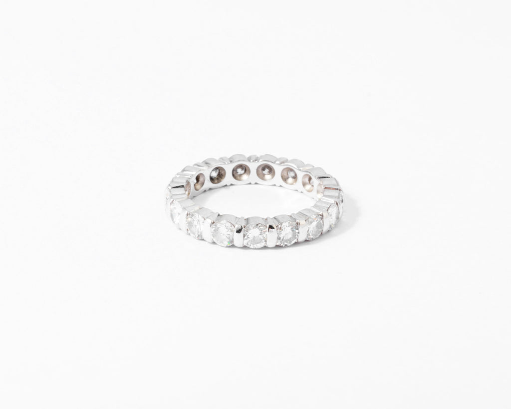 American alliance in white gold and brilliant-cut diamond