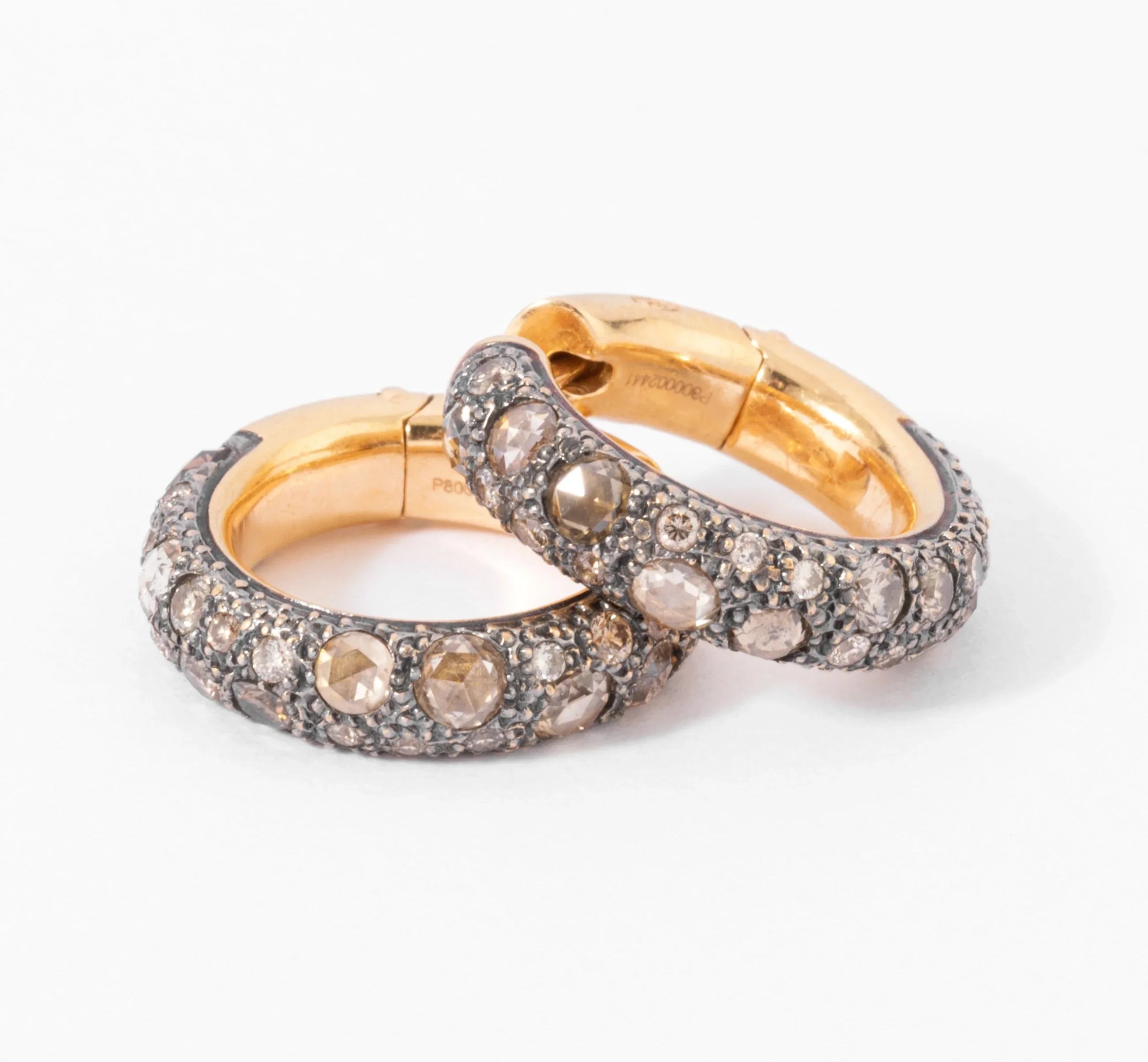 Boucles d'oreilles signées de la maison italienne Pomellato,modèle Tango