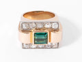 Tank Ring, Green Tourmaline