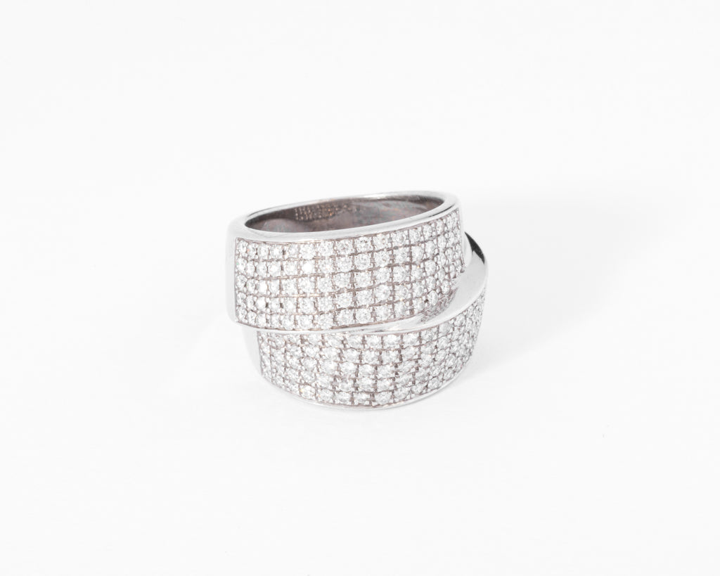 Diamond Double Ribbon Ring