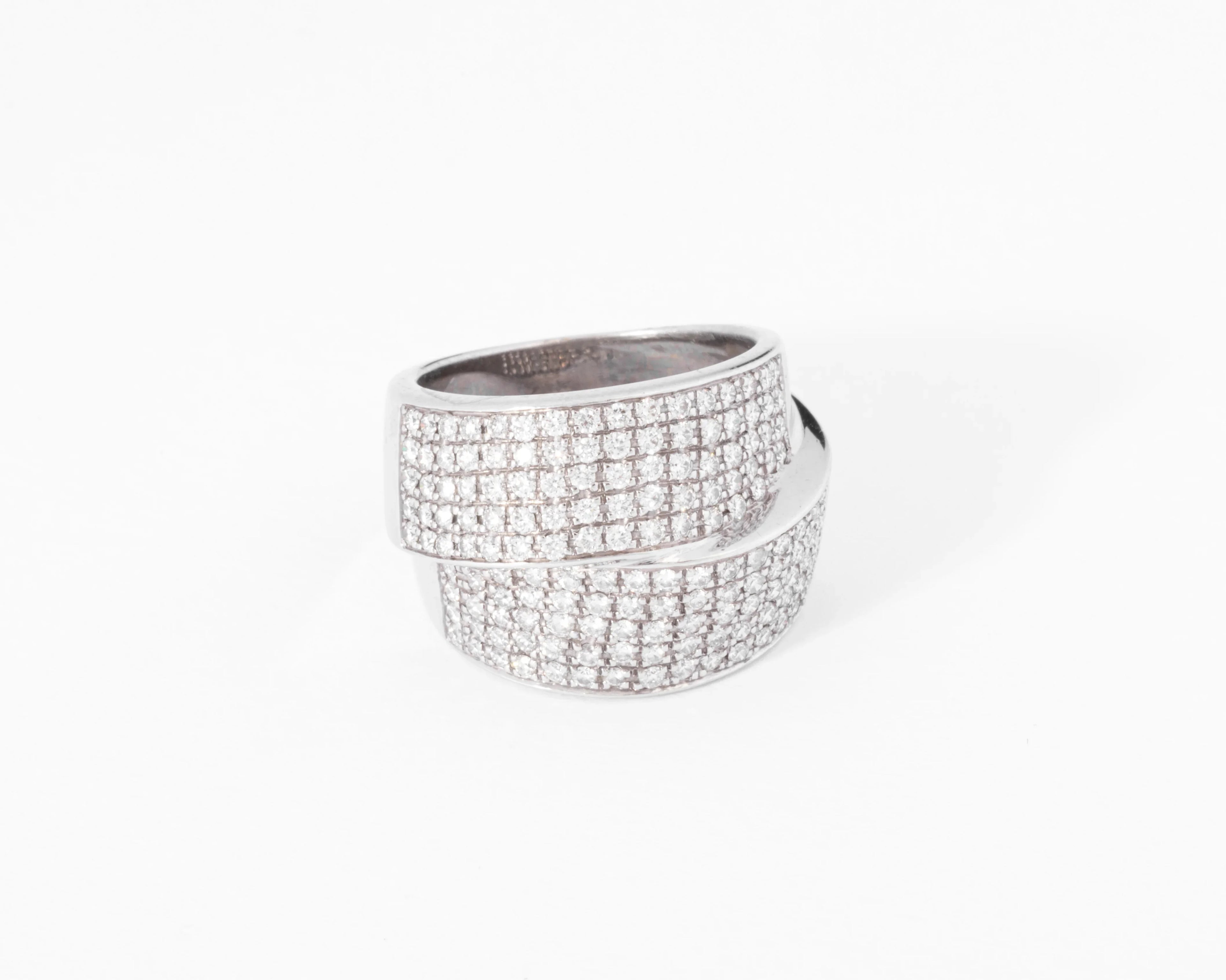 Diamond Double Ribbon Ring