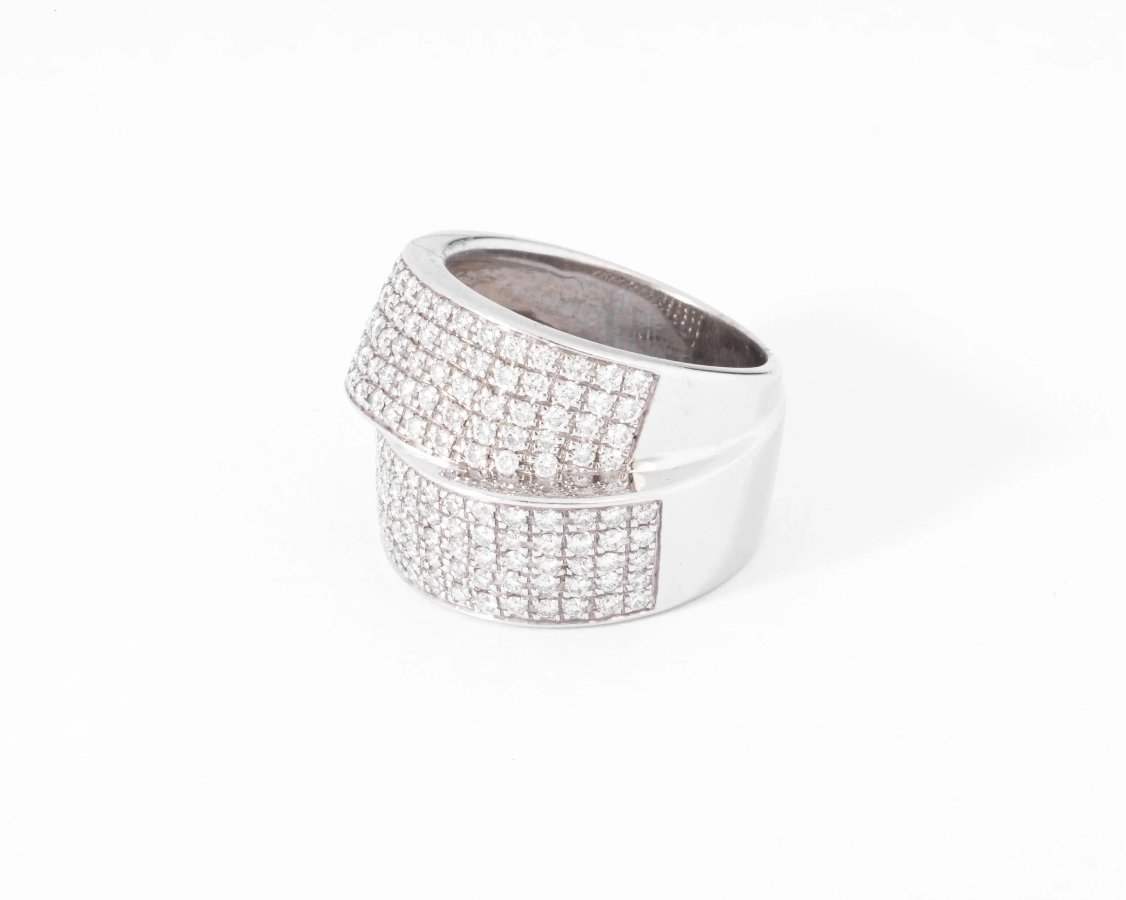 Diamond Double Ribbon Ring