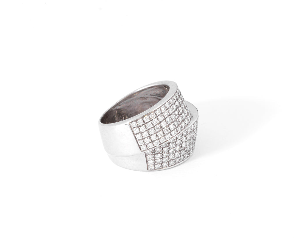 Diamond Double Ribbon Ring