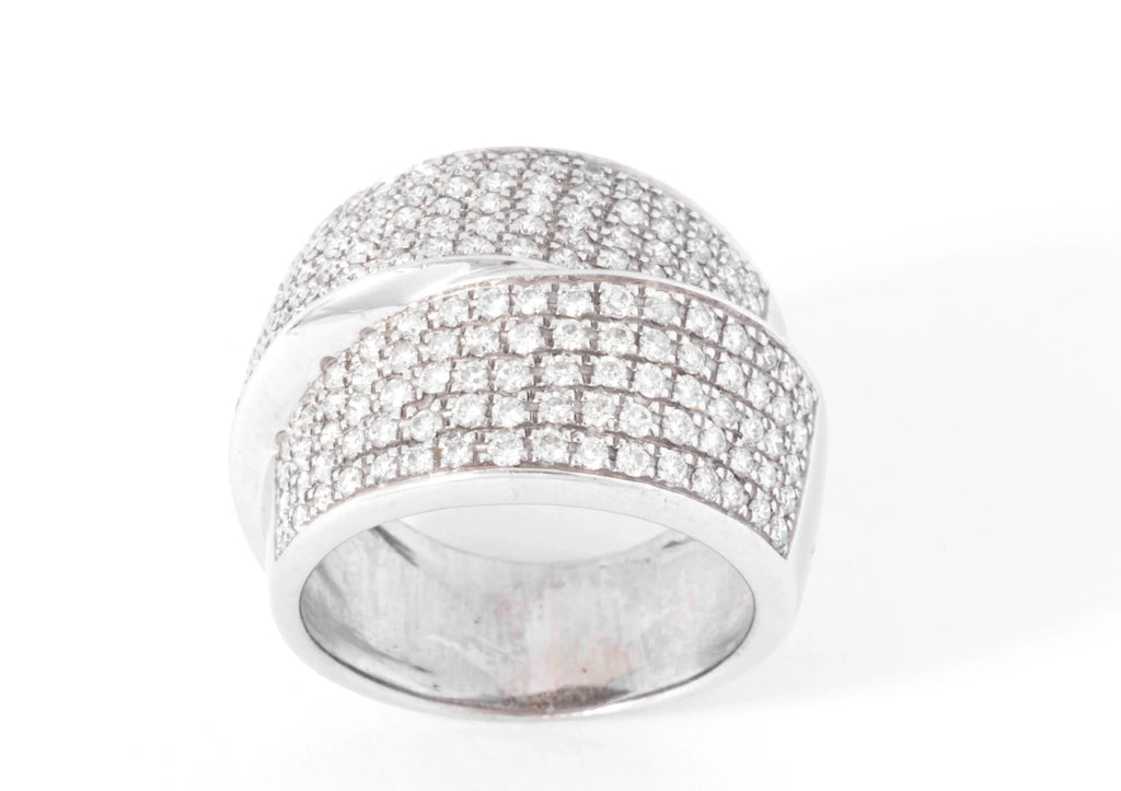 Diamond Double Ribbon Ring