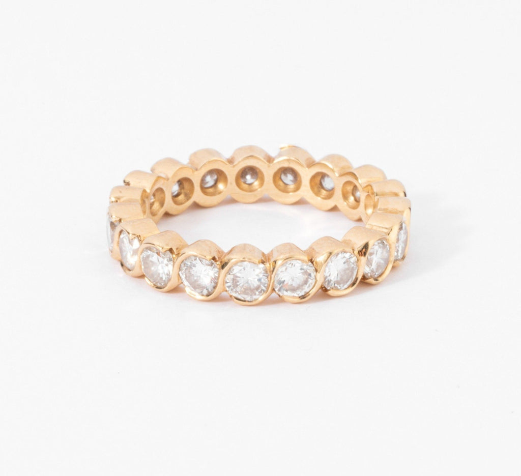 Alliance en diamants taille brillant or jaune