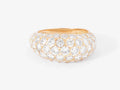 Domed diamond band ring.
