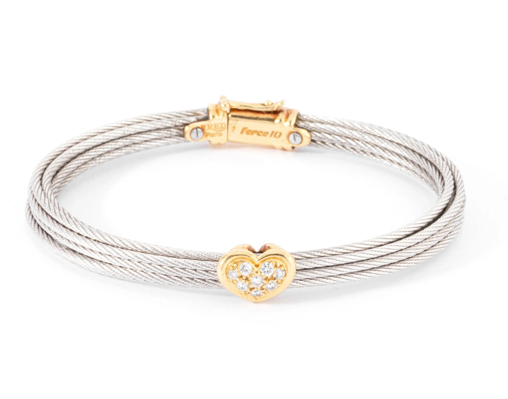 Fred Force 10 steel, gold and diamond bracelet