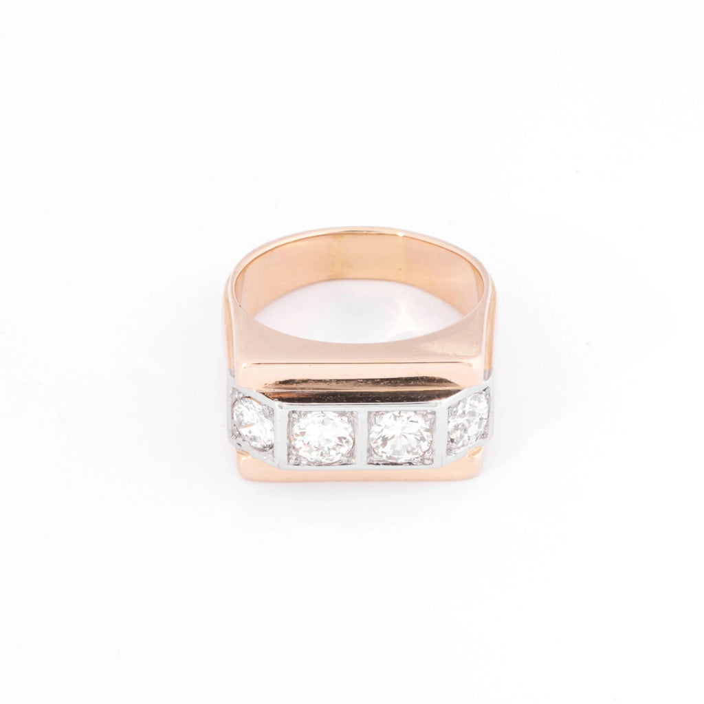 Diamond signet ring
