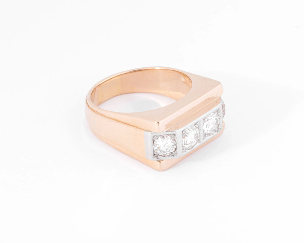 Diamond signet ring