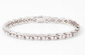 Diamond river bracelet in white gold and platinum