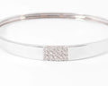 White gold and diamond bangle bracelet