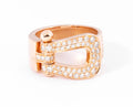 Fred Force 10 rose gold ring, pavé with diamonds