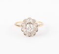 Antique daisy ring in gold and diamond