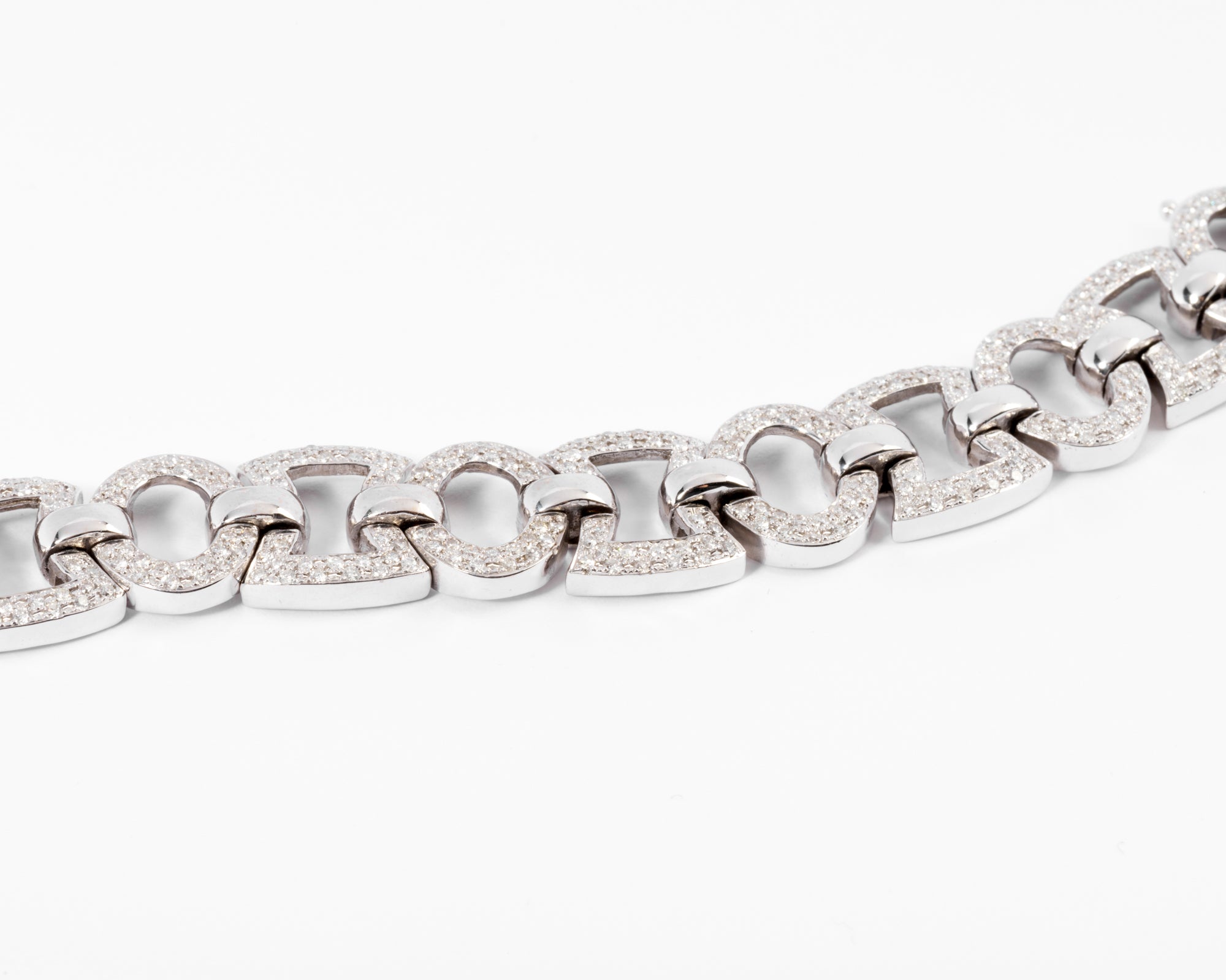 Grey gold and diamond bracelet