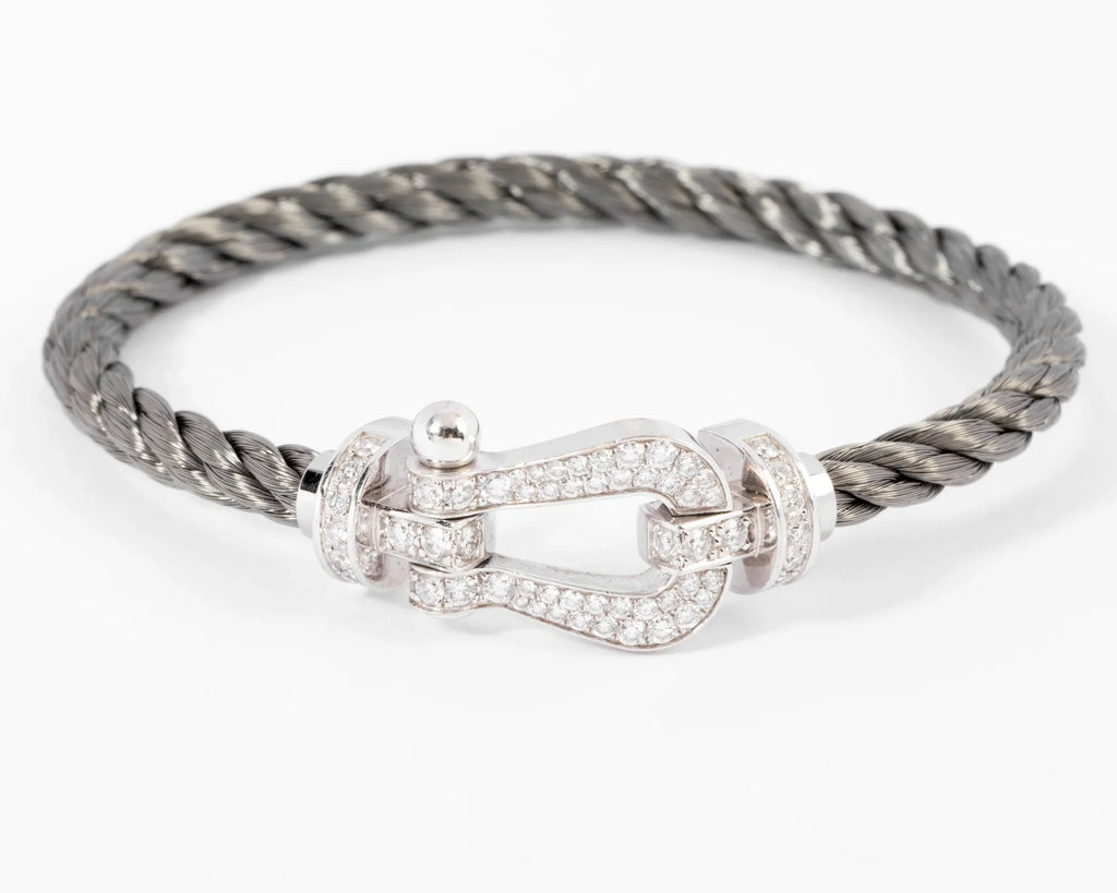 Fred Force 10 GM diamond and steel bracelet