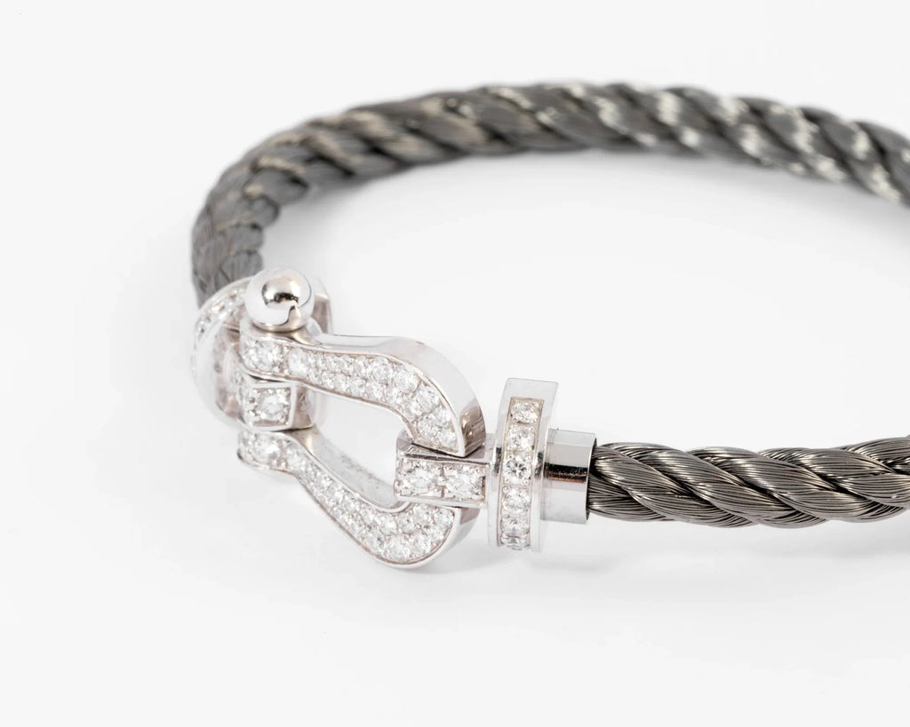Fred Force 10 GM diamond and steel bracelet