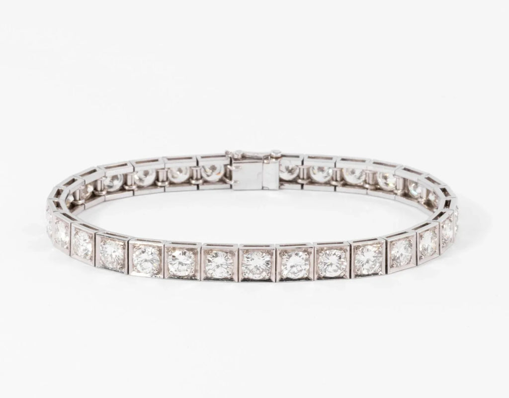 Diamond and platinum tennis bracelet