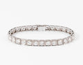 Diamond and platinum tennis bracelet
